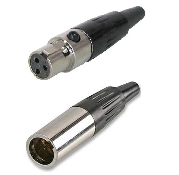10 пар Мини XLR 3 контактный аудио Кабельный разъем штекер и гнездо позиционный