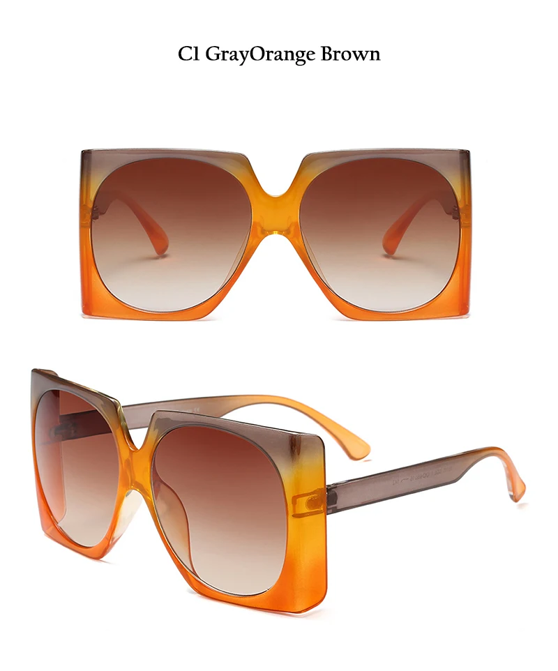 HBK квадратные негабаритные солнцезащитные очки, роскошные брендовые дизайнерские женские модные солнцезащитные очки для женщин и мужчин, Винтажные Солнцезащитные Очки