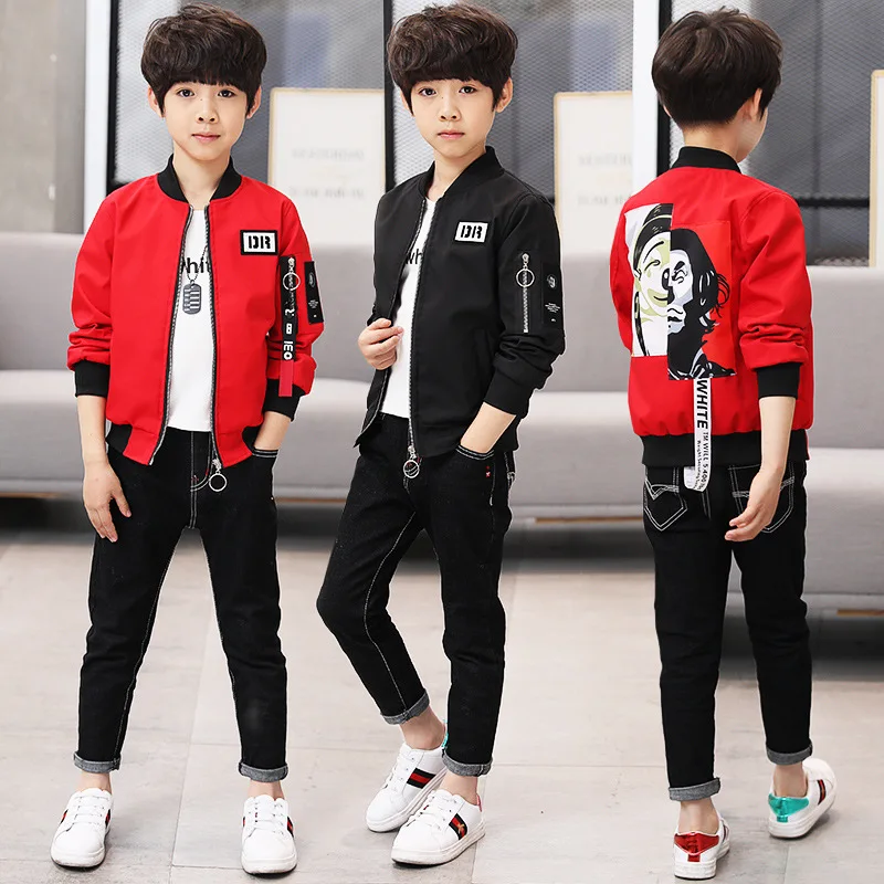 

Children Jacket 2018 Spring Autumn New Fashion Printing Tide Popular Original Design Boys Kids Zipper Tops