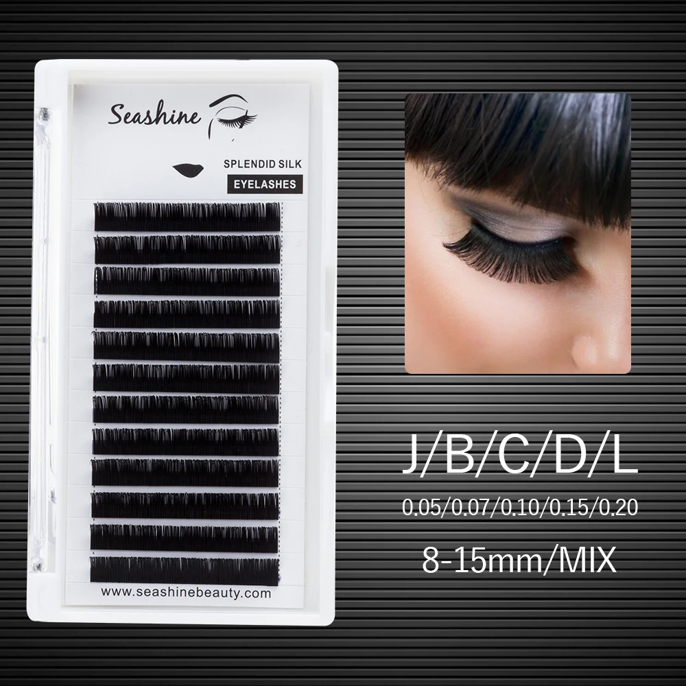 

Seashine False Mink Eyelashes Matte Individual Eyelash Extension Volume Eye Lashes Extensions Natural Easy to Work and Very Soft