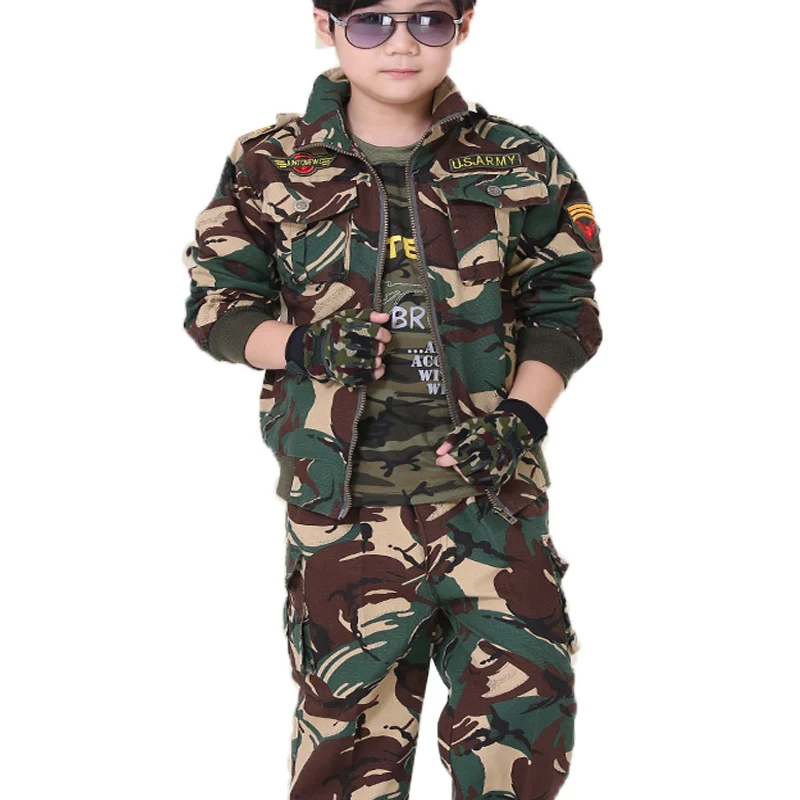 

Child Spring and Autumn Camouflage Suit Children's Scouting Uniforms for110cm-155cm Students uniforms camoflouage