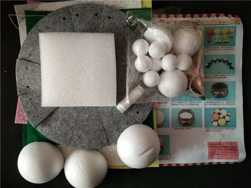 Happyxuan DIY Подсолнух маргаритки цветочный горшок с букетом ручной работы ткань