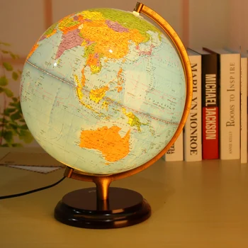 

Zhicheng 25cm HD 5 1 standard globe students study office decoration 2016 genuine luminous lamp