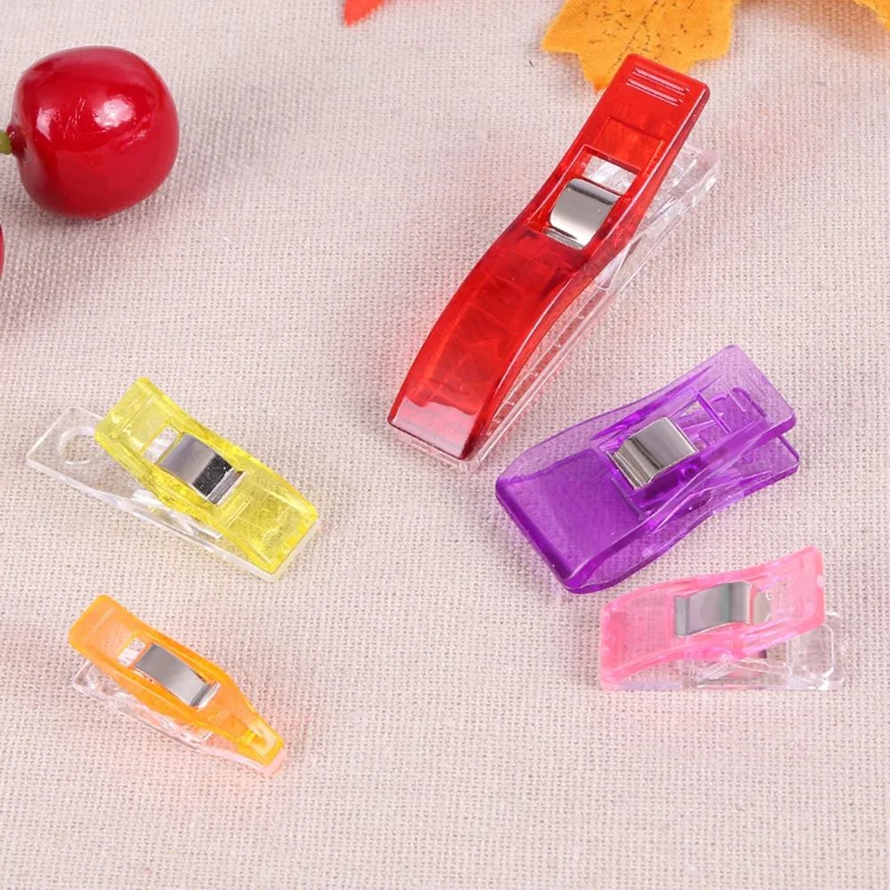 

50pcs Multicolor Patchwork Sewing Plastic Clip Quilting Craft Knitting Suspender Clip Clover Clip for DIY Patchwork Fabric