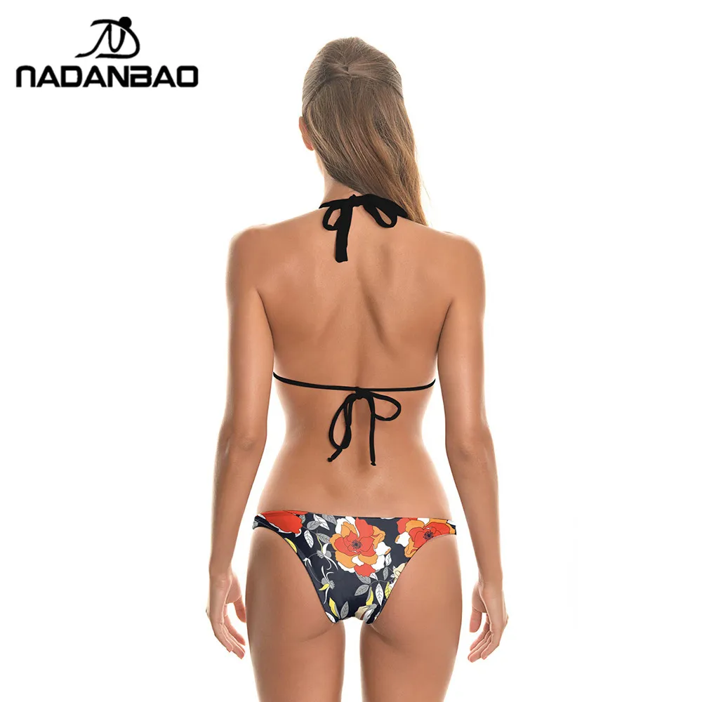 Бикини 2018 Mujer сексуальное бикини с принтом роз купальник для женщин Maillot De Bain Femme
