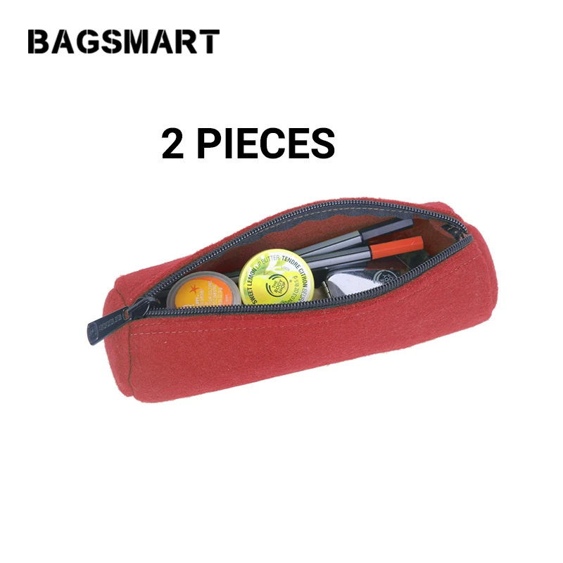 

BAGSMART Felt Handmade Toiletry Bag Portable Travel Cosmetic Bags Muliti-Use Pen Bag