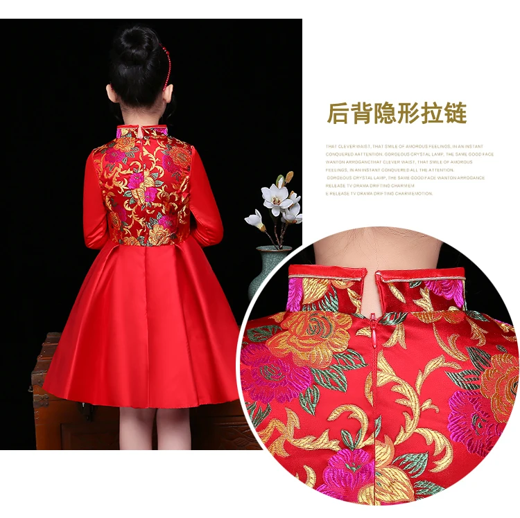 Традиционный китайский новогодние костюмы модные Qipao платья Повседневное Cheongsam Топ атлас халат Восточный Vestido