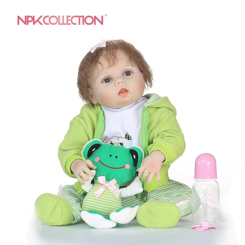 

NPK new design silicon reborn babies full body soft real gentle touch bonecas reborn cut bebe dolls hot toys for kids
