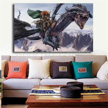 

Dragon Rider And The Lost Desert City Canvas Posters Prints Wall Art Painting Decorative Picture Artwork Modern Home Decoration