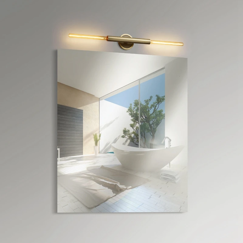 Pure Copper Modern Novelty Mirror Headlights Led Wall Lamp Living Room Bathroom Bedroom Wall Light Home Lighting Fixture (1)