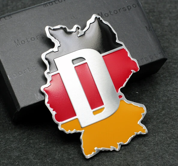

1PC Aluminum Germany German Flag Auto Car Decoration Stickers Emblem Decors For Ford Toyota Chevrolet Kia Skoda Volkswagen Honda
