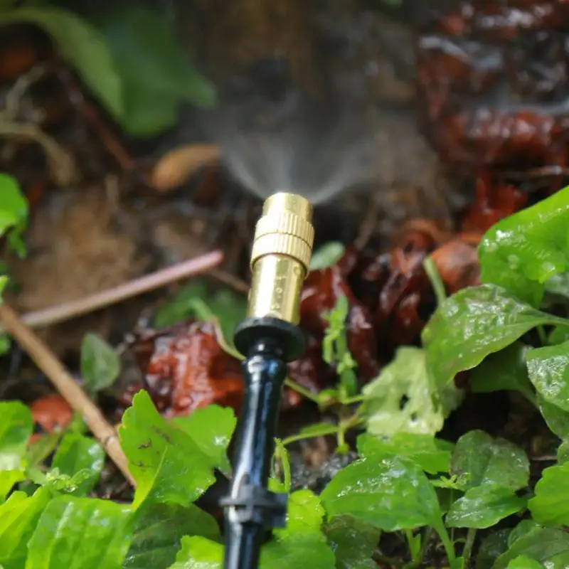

1 Pcs Copper Misting Fog Nozzles Atomizing Sprayers Hose Garden Irrigation Agricultural Atomizing Sprinklers For Grass Lawn