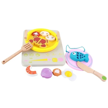 

Play House Toy Wooden Kitchen Hot Pot Cooker Toy Children'S Kitchen Toys