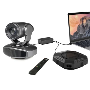 

Video Convention Apparatus HD USB 5x Optical Zoom 85 degree wide angle PTZ Camera Video Conference Speakerphone