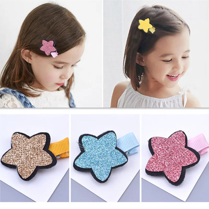 

Fashion Princess Children's Hairpins Star Hairpins Kids Hairpins Cute Baby Hair Accessories Girls' Headwear Side Clips