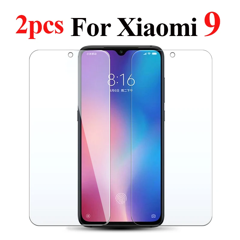 

2pcs glass on the for xiaomi 9 tempered glas xiao mi 9 siaomi screen protector ksiomi xiaomi9 protective mi9 film protection 9 h