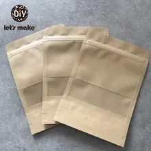 Let'S Make 500Pc крафтовый бумажный пакет 14*20 см Упаковка продукта экологически чистый Подарочный пакет s бижутерия для прорезывания зубов сумки