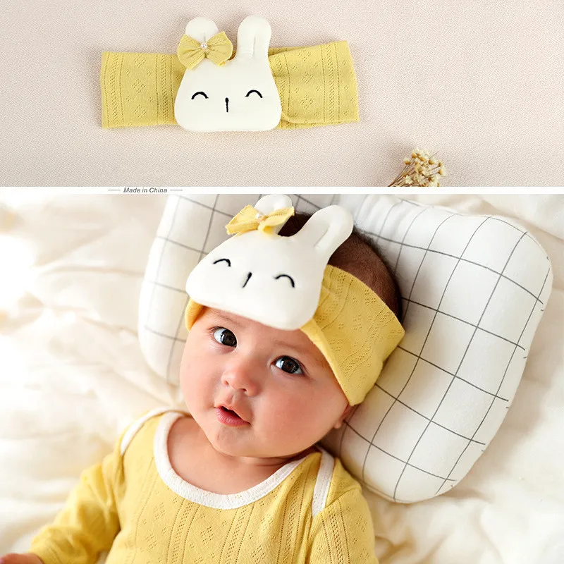 2018 популярная повязка на голову Bebe для девочек Зимняя с кроликом новорожденных