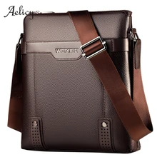 Aelicy Famous Brand Leather Men Shoulder Bag Casual Business Leather Bag Man Messenger Bag Vintage Crossbody Bag Bolsas Male