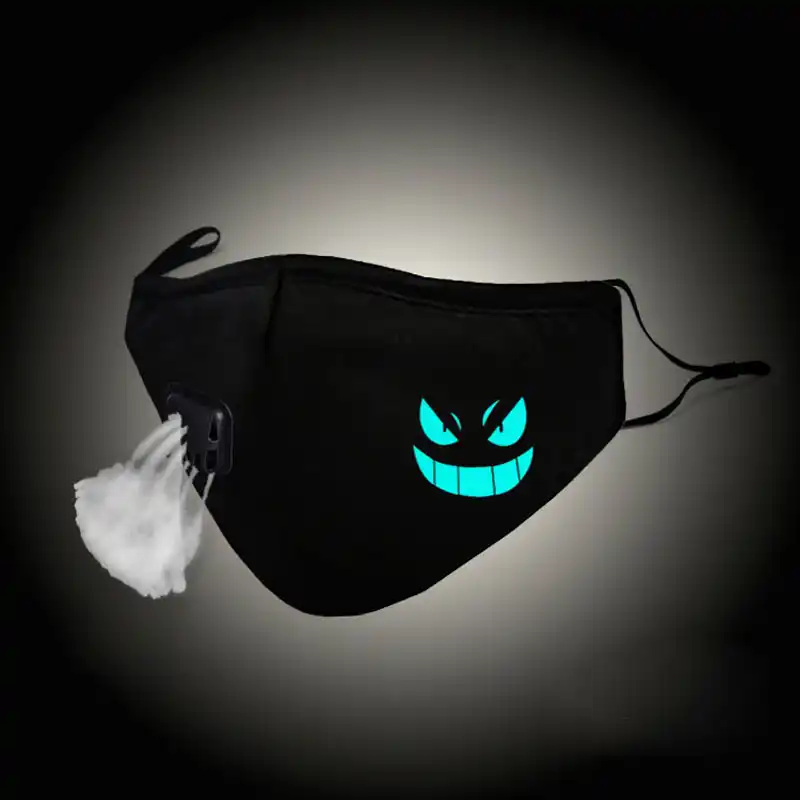 Модная маска для рта Gengar Reaper череп отбеливатель марля маска для лица Хэллоуин косплей Анти РМ2. 5 Пылезащитный фильтр муфельный респиратор - изображение
