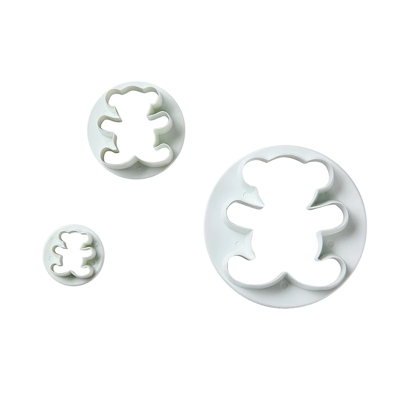 3pcs Мишка флирта торт печатная вырубной формы 3D Формочки DIY для выпечки|molde 3d|baking