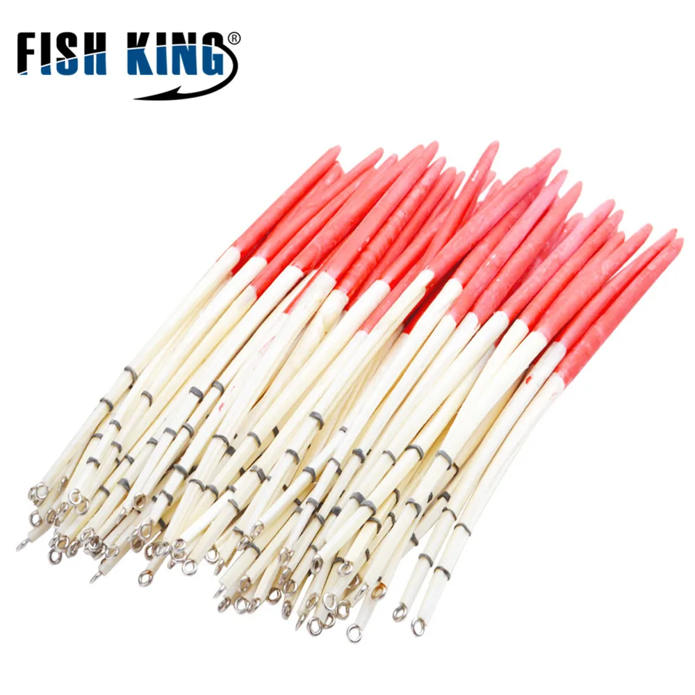 FISH KING 10 шт./лот 18 см поплавок с перьями павлина для рыбалки кольцами плавающие