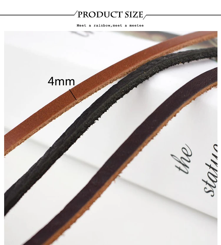 5 шт.(1 шт. = 1 метр) 4 мм Pu кожаный плетеный шнур для рукоделия аксессуары ювелирные изделия ожерелье Этническая веревка AP491