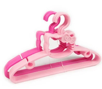 

5 Pcs Cartoon Plastic Home Clothes Rack Clothing Rack Hanger Color Pink Only