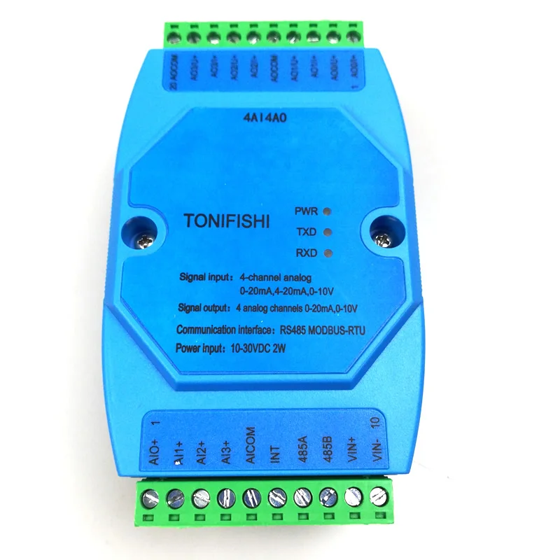 

4AI4AO Universal 4-channel analog isolated input, 4-channel analog isolated output module 1 in 4 out transmitter 0-10v 4-20mA