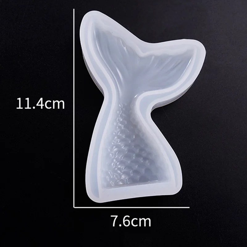 2Size/set Mermaid Tail Fondant Cake Moulds Silicone Mold Cake Baking Tools Handmade Soap Mold Fish Fork Tail Sugar Craft Molds