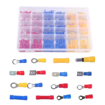 

CITALL 480pcs/set 3 Colors 30 Standards Assorted Car Electrical Wiring Insulated Crimp Terminals Butt Connectors Set