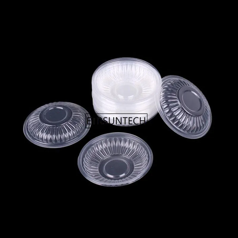 Disposable Sauce Cups 50ml Small Plastic Round Jam Dish Salad Salt Seasoning Containers Plate