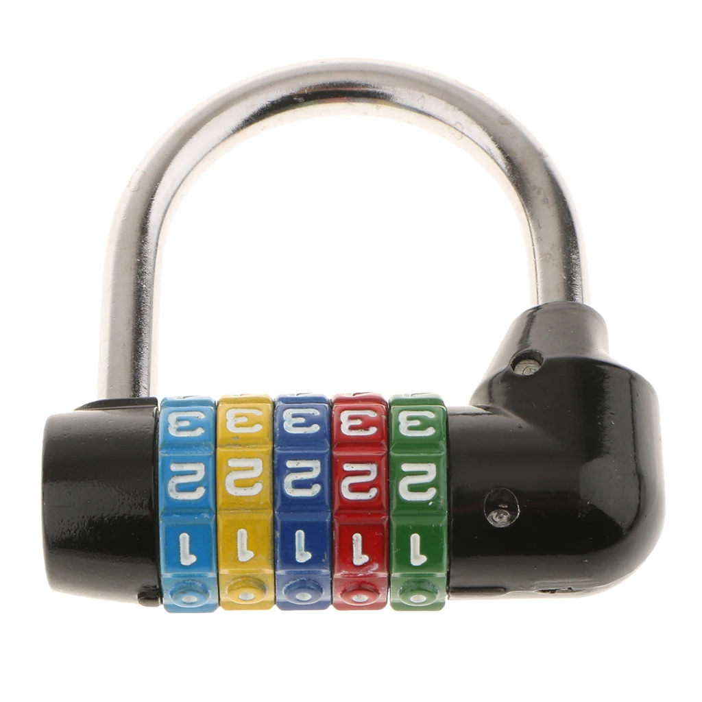 Zinc Alloy 5 Dial Digit Combination Padlock Travel Number Code Password Lock