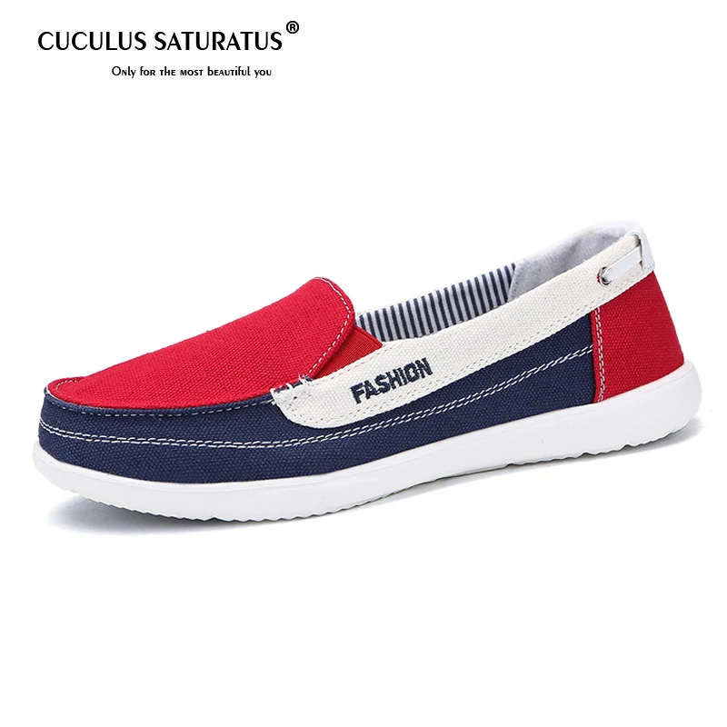 

Cuculus women flats tennis shoes Autumn women canvas shoes woman slip on loafers shoes ladies breathable flat boat shoes 547