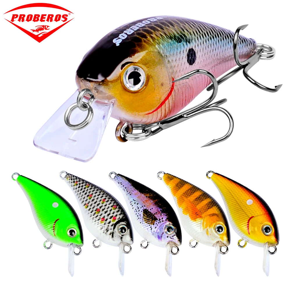 

6pc Fishing lure Exported to Japan 2.2"-5.6cm Fishing Bait 6.1g Crankbait 6 color fishing tackle 8# Hook