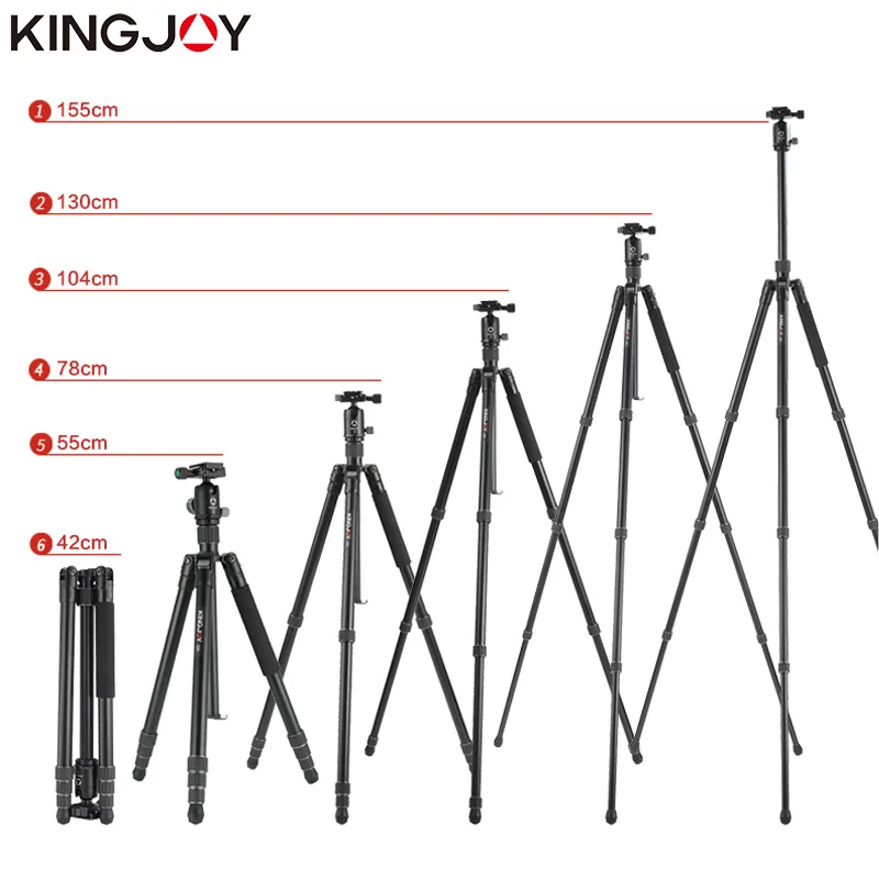  KINGJOY G55 Camera Tripode Flexible Stand Monopod Dslr For All Models Professional Video Para Movil