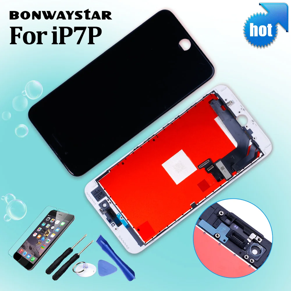 Goede 1PCS AAA Display Voor iPhone 7 Plus LCD Digitizer Vergadering Touch Screen Vervanging voor iPhone 7 plus screen met 3D touch screen