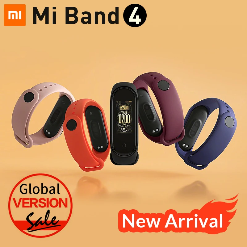 

Original Xiaomi Mi Band 4 Smart Band AMOLED Color Screen Wristband BT 5.0 135 mAh Battery Fitness Tracker Smart Watch Bracelet