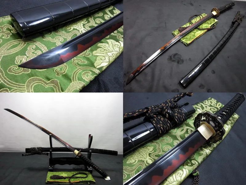 

battle ready Clay tempered dragon tsuba sword adsorb tungsten blade katana sharpened
