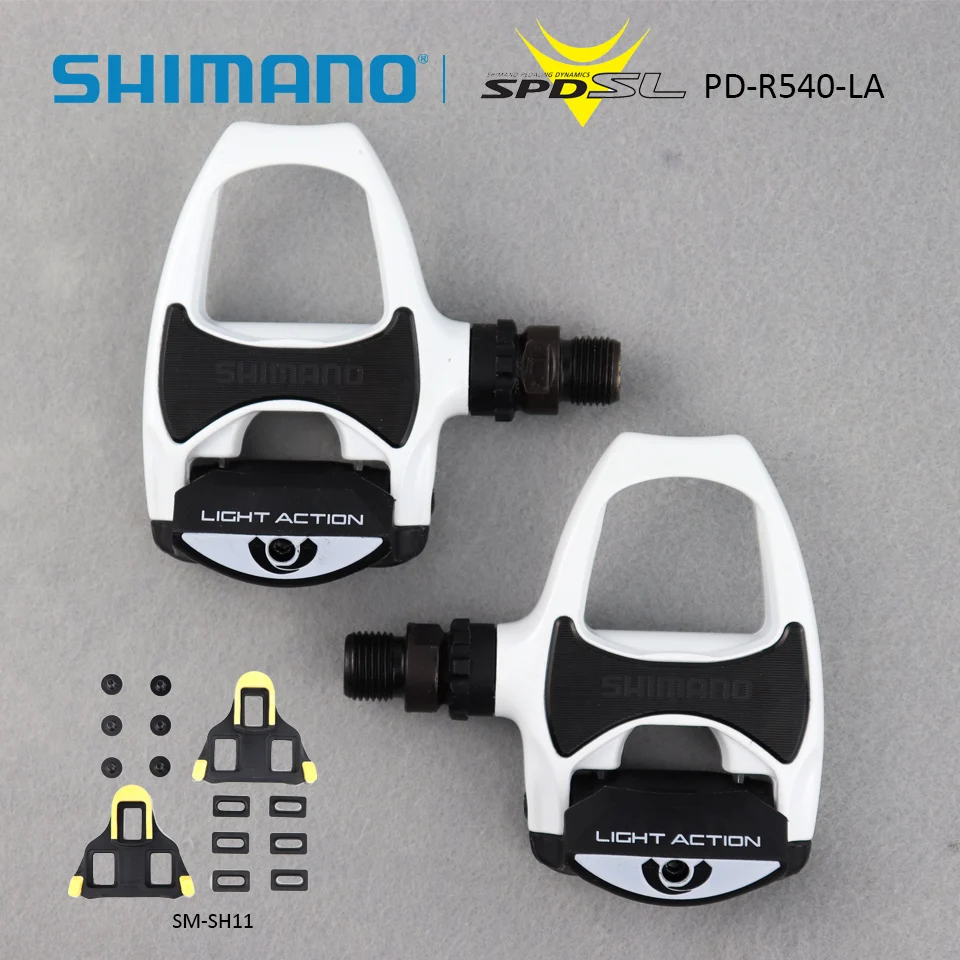 SHIMANO PD-R540 LA дорожный велосипедный Педальный светильник, SPD-SL педали для велосипеда, включая SM-SH11 самоблокирующиеся бутсы Shimano, подлинные товары