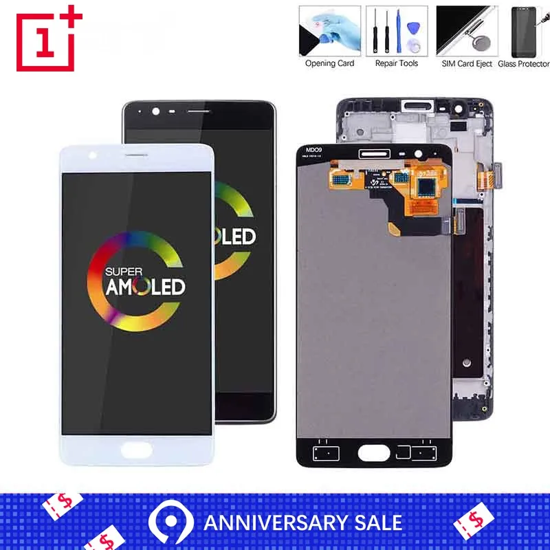 

Original 5.5'' 1080x1920 For OnePlus 3T Display For OnePlus3T LCD Display Touch Screen Assembly LCD Replacement parts