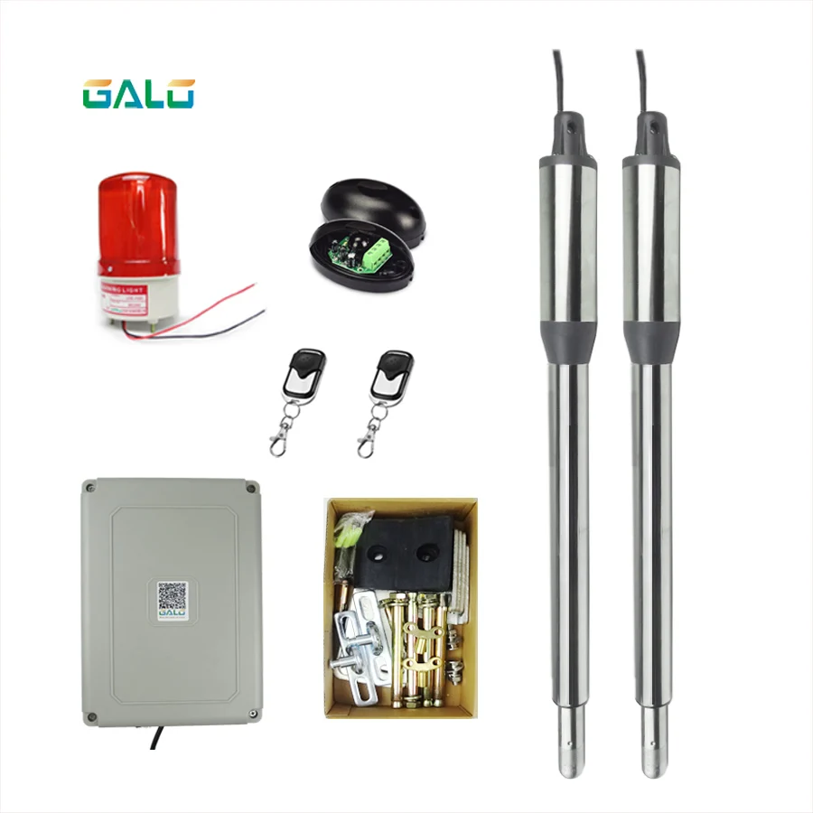 

Electric gates/ Electric Swing Gate Opener 300 KG Swing Gate Motor With 2 Remote Control with 1 pair of photocells 1 alarm light
