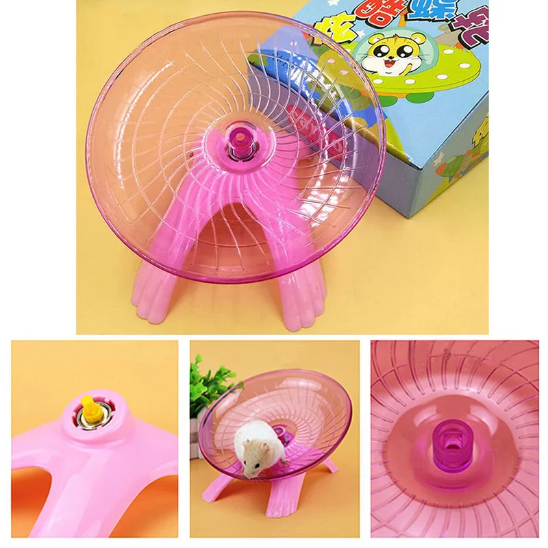 

Hamster Exercise Flying Saucer Wheel Mice Gerbil Fitness Gyro Running Game Toy