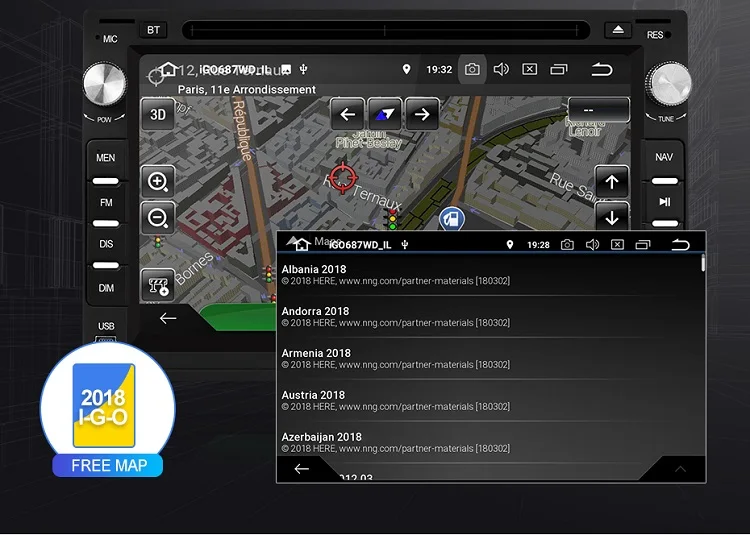 Flash Deal Isudar Car Multimedia Player Android 9 2 Din Stereo System For VW/Volkswagen/Passat/Golf/Skoda Octa Core 4GB RAM Wifi USB DVD 28