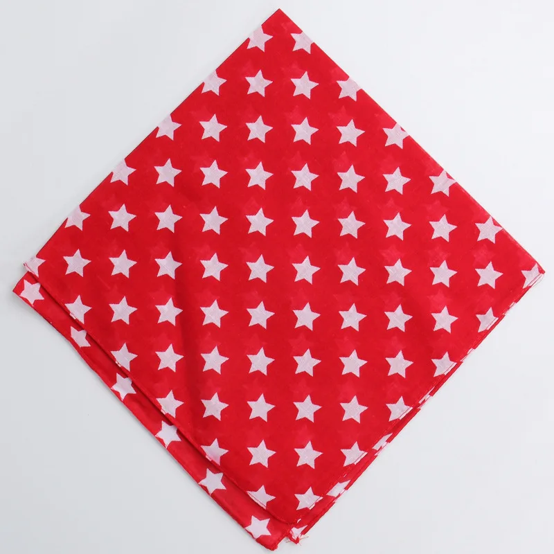 100% Cotton Five-pointed star print Bandanas Women Men Basketball Hip Hop Sweatband Pirate Magic Bandana Cycling Scarf Headscarf mens knit scarf Scarves