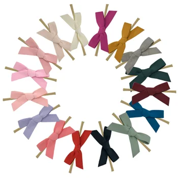 

Top Sale 36pc/lot New 3.2" Felt Bows Nylon Headbands For Girls Hair Accessories Baby Buotique Fabric Bows Barrettes Hairgrips