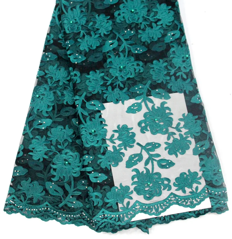 

Nigeria Lace Fabric 2018 French Lace Embroidered Tulle Lace With Stones And Beaded African Net Lace High Quality For Evening