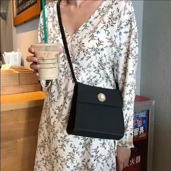 

Fashion Simple style women's small bag nubuck leather one shoulder mini bag cute female messenger cross body bag cute black