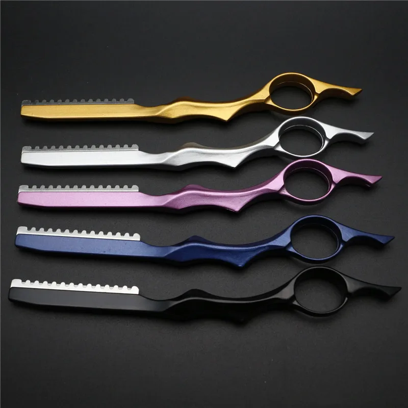 Stainless Steel Professional Sharp Barber Razor Blade Cut Hair Cutting Thinning Knife Manual