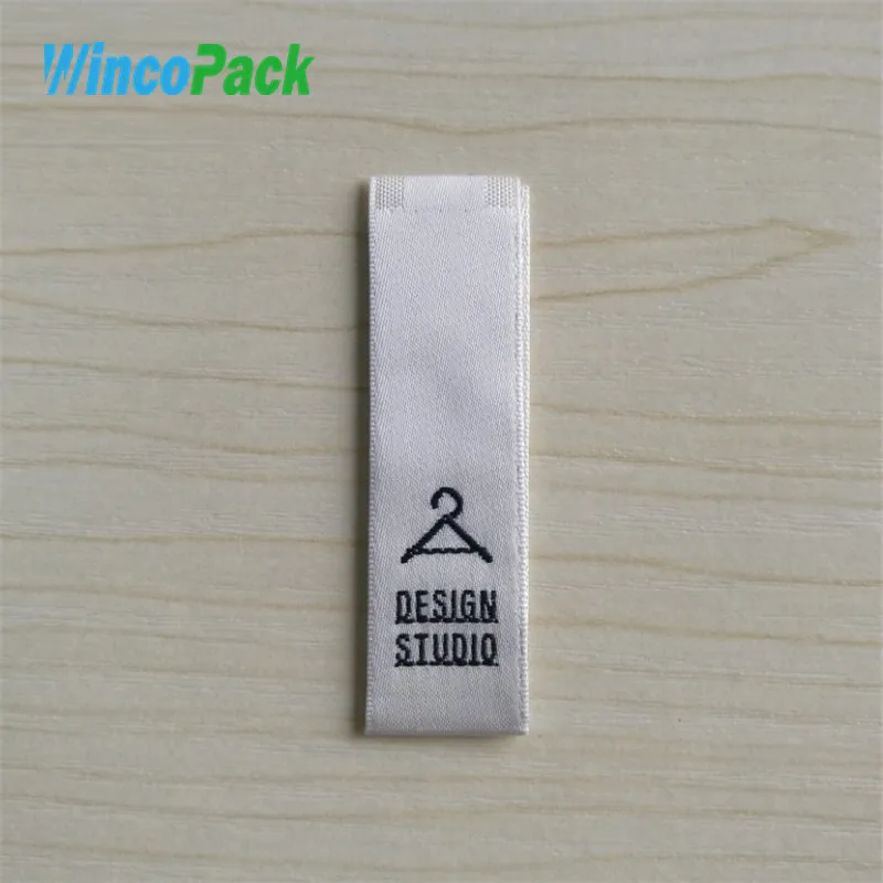 

Factory customised size woven label tag for clothing t-shirts clothes